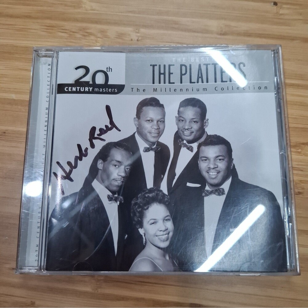 Herb Reed Signed The Platters CD 20th Century Masters Millennium Collection...